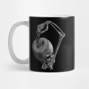 Skeleton feed chicks bw Mug